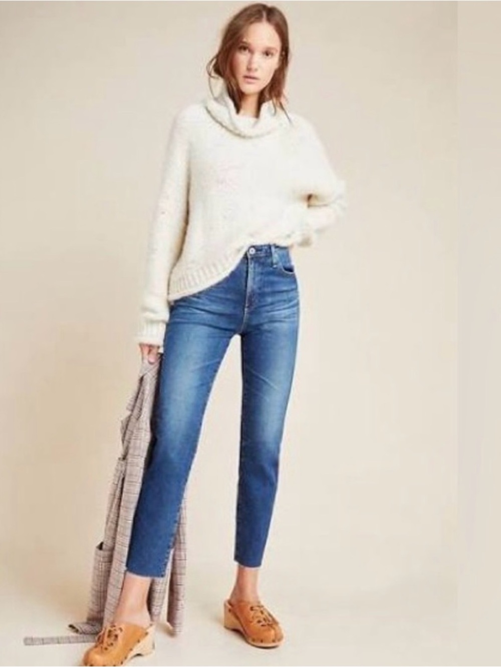 AG Adriano Goldschmied The Isabelle High Rise Straight Crop Jeans 26